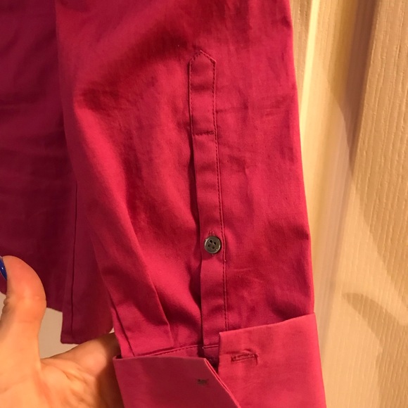 Express Fuchsia pink button up in size small. - Picture 3 of 8